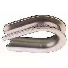 2 G-411 Wire Rope Thimble Durable Stainless Steel 304/316 Fittings For 3/8&quot; Sling