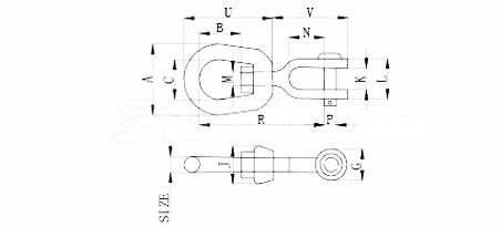 Jaw End Swivel Galvanized High Tensile Carbon Steel For Rigging G-403