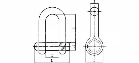 Marine Hardware G209 Stainless Steel Lifting Screw Pin Anchor Commercial Shackles