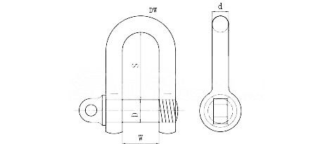 Marine Hardware Forged Shackles For General Lifting Purposes