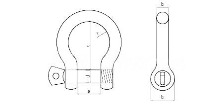 Customised Galvanized European Type Large Bow Shackles For Industrial