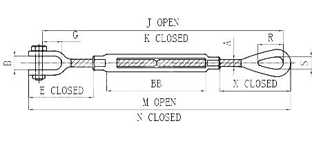 Stainless Steel Turnbuckles Lifting Fittings Galvanized Wire Rope Cable Turnbuckle